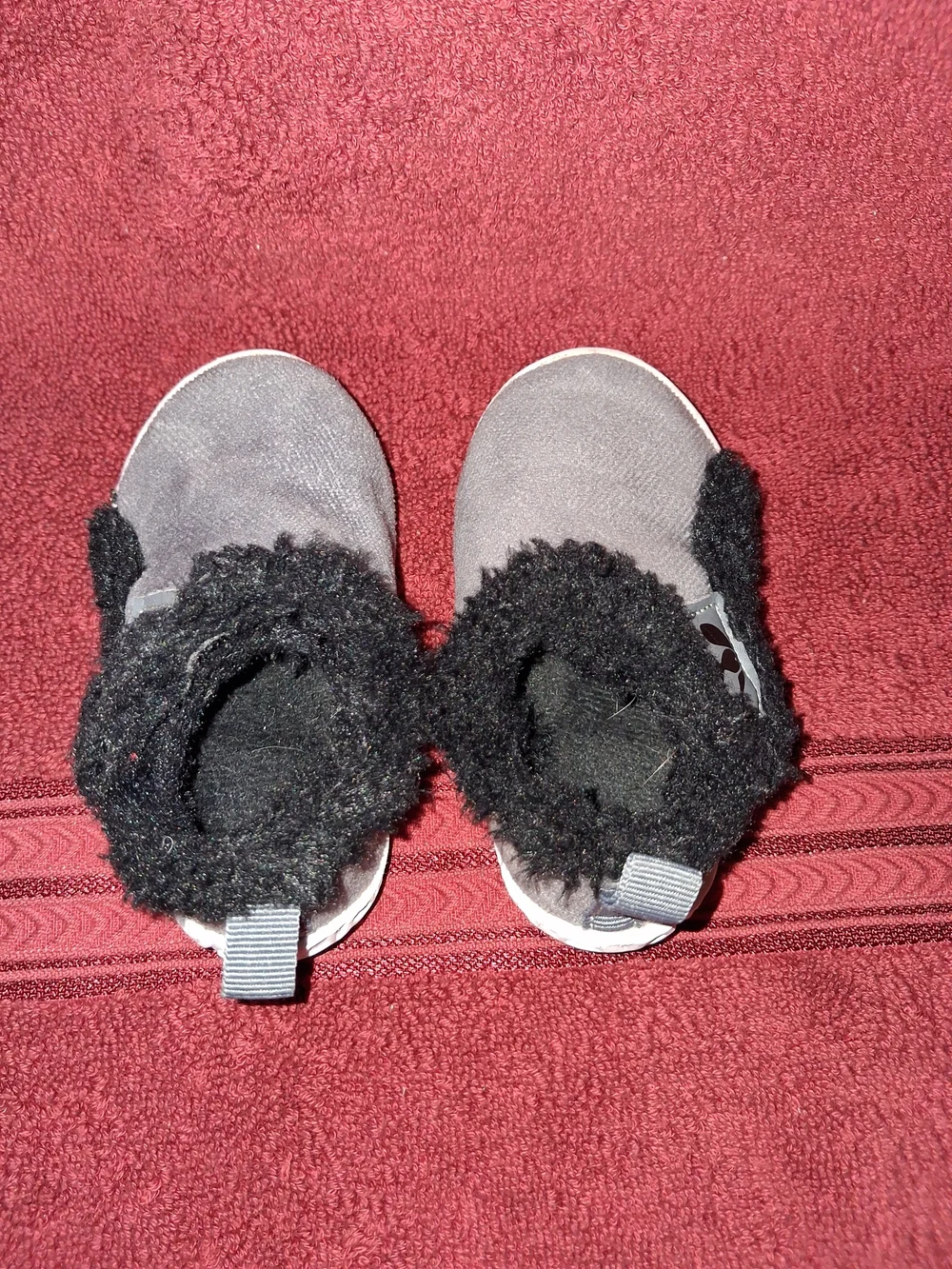 Kids Grey Cozy Slip-On Shoes Baby 13